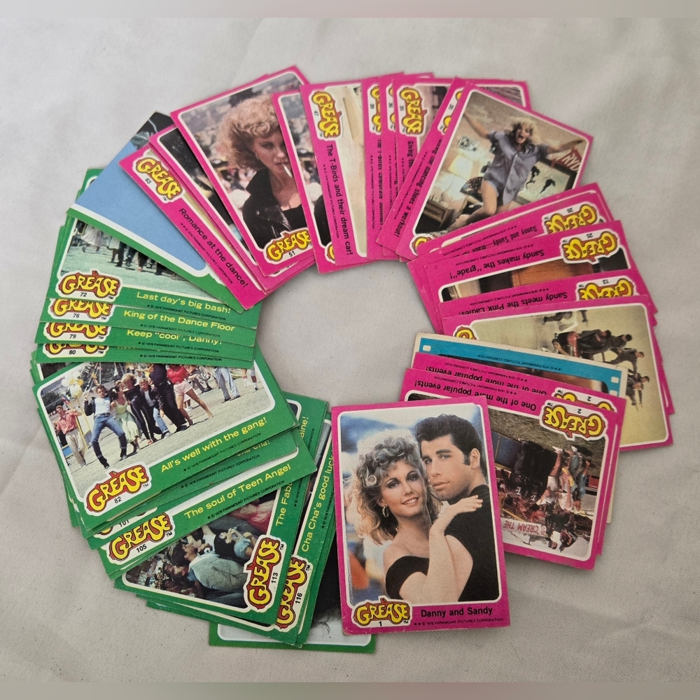 Vintage 1978 Grease Movie Trading Cards- 43 Cards